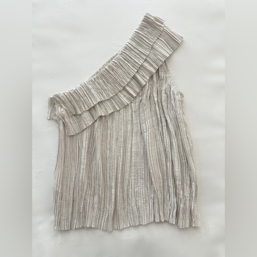 Ulla Johnson One-Shoulder Top w/ Ruffle - Picture 3 of 12